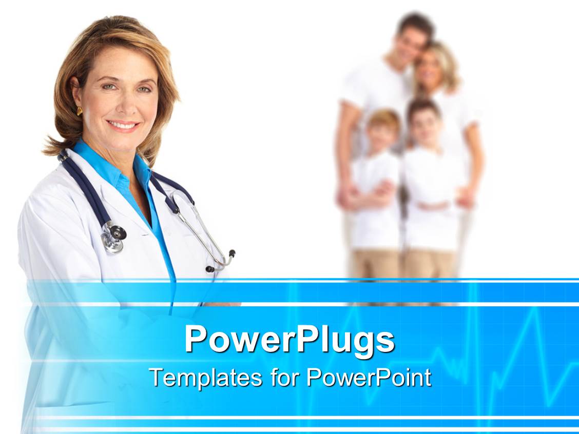 Powerpoint Template A Beautiful Depiction Of A Doctor Ad A Healthy Family In The Background 11780 Doctor Who Powerpoint Template
