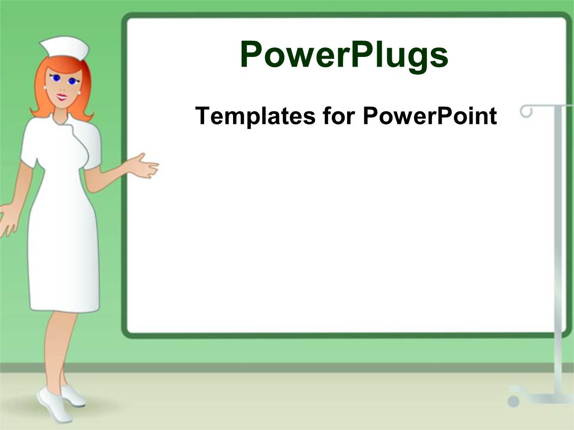 Powerpoint Template A Crtoon Character Of A Nurse In A Hospitaal Setting 22313 Nursing Powerpoint Templates