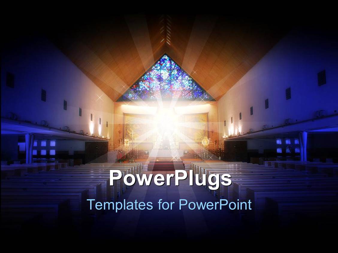 Powerpoint Template A Depiction Of A Church With Holy Light In The Middle Of It 7287 Free Church Powerpoint Templates