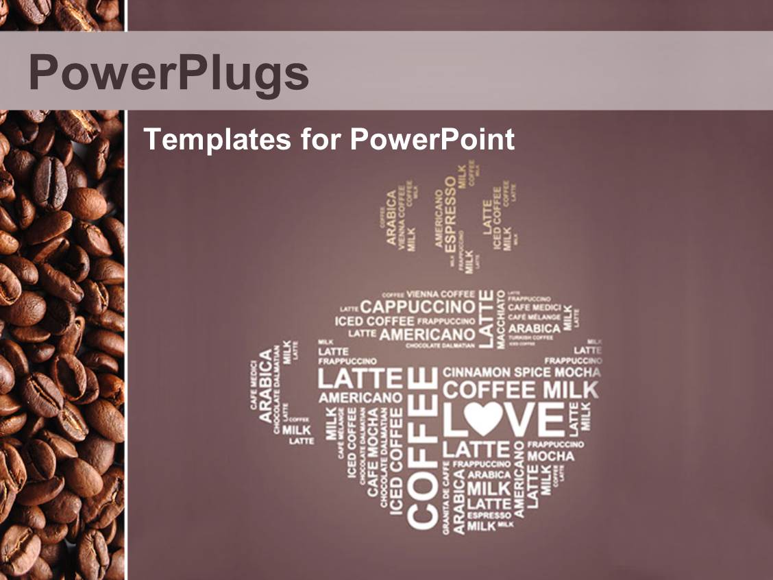 powerpoint template: depiction of coffee cup with coffee in powerpoint template: depiction of coffee cup with coffee in, Presentation templates