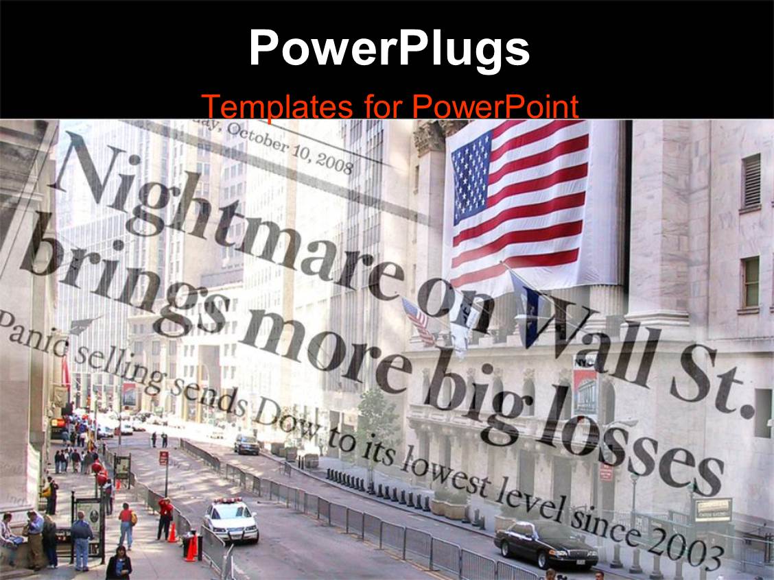 powerpoint template: depiction of financial crisis with big losses powerpoint template: depiction of financial crisis with big losses, Presentation templates