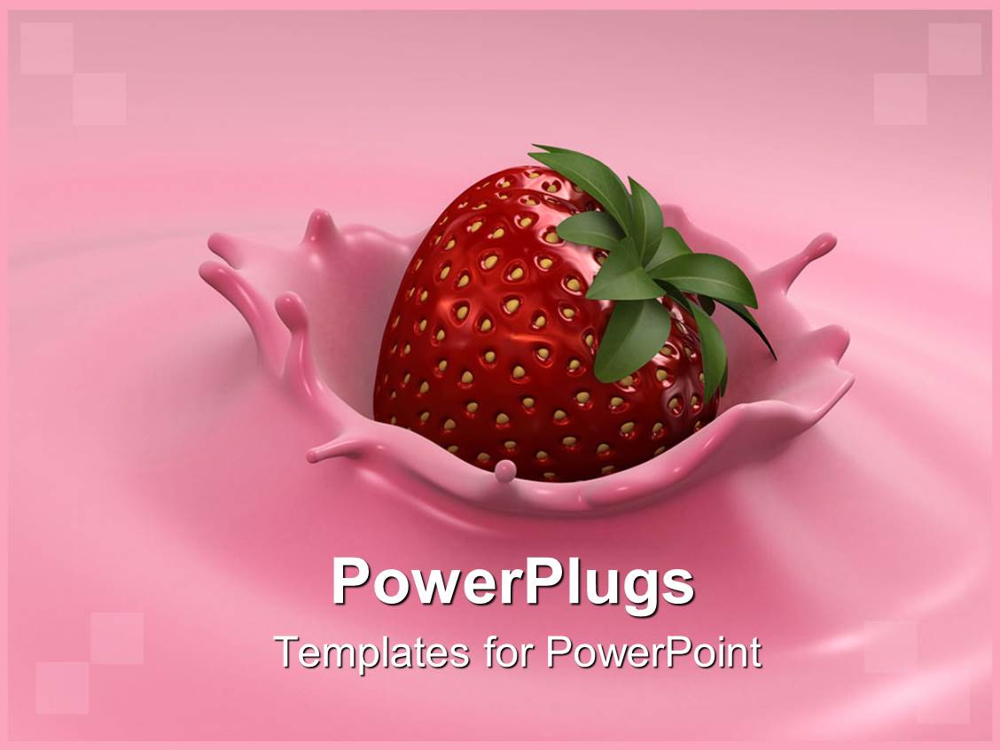 powerpoint template: digital representation of strawberry creating powerpoint template: digital representation of strawberry creating, Presentation templates