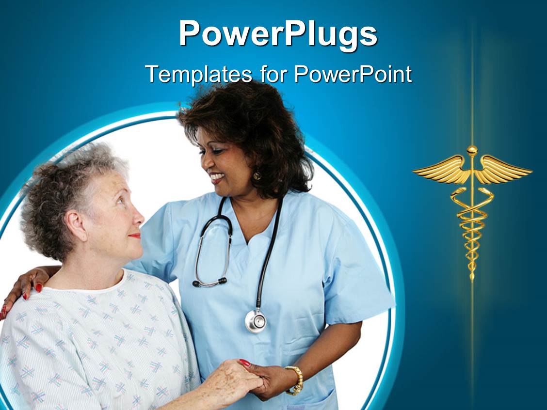 Powerpoint Template Elderly Patient Holding Hands With A Nurse 16210 Free Nursing Powerpoint Templates