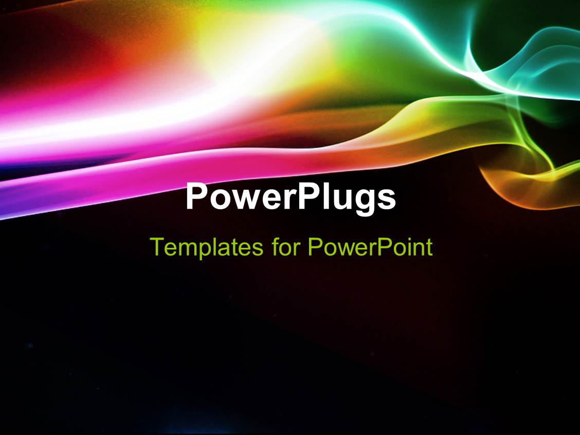 Powerpoint Template Elegant Puff Of Rainbow Smoke With Black Color 24489 Rainbow Powerpoint Template