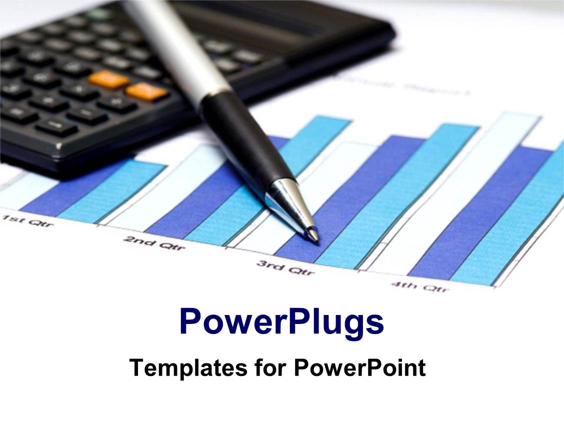 Powerpoint Template Financial Charts Calculated With Pen And Calculator On White Background 17124 Finance Powerpoint Templates