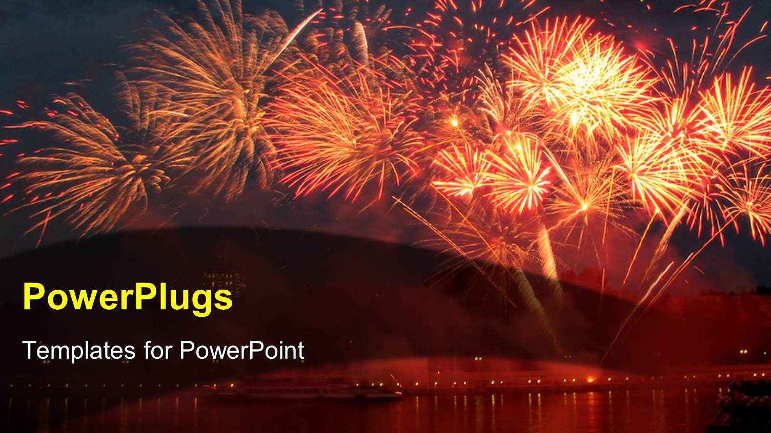 powerpoint template: lots of sparkling bright fireworks on an powerpoint template: lots of sparkling bright fireworks on an, Presentation templates