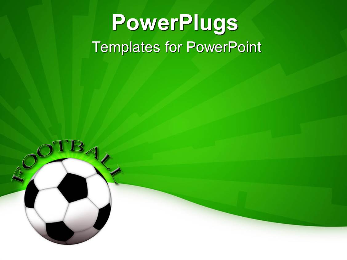 Powerpoint Template A Football Shown With A Greenish Background And A Bit Of Text 12865 Powerpoint Football Template