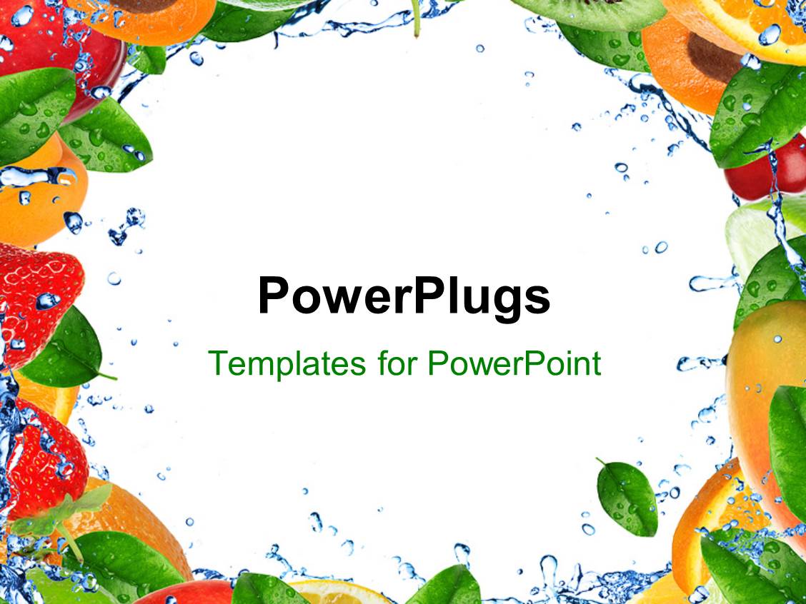powerpoint template: collection of fresh and healthy fruits over powerpoint template: collection of fresh and healthy fruits over, Presentation templates