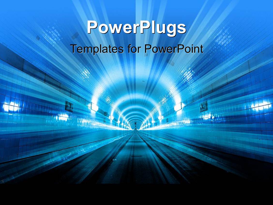 powerpoint template: futuristic depiction of city tunne with powerpoint template: futuristic depiction of city tunne with, Presentation templates