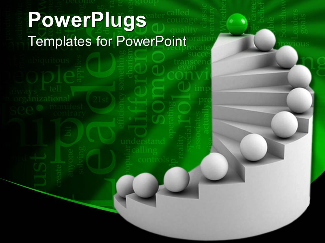 Powerpoint Template Gray Staircase With Matching Spheres Green Top And Background 27266 Matching Powerpoint Template