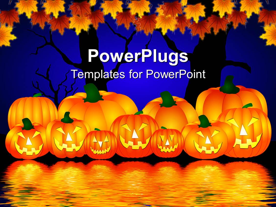 powerpoint template halloween theme with pumpkins powerpoint halloween theme
