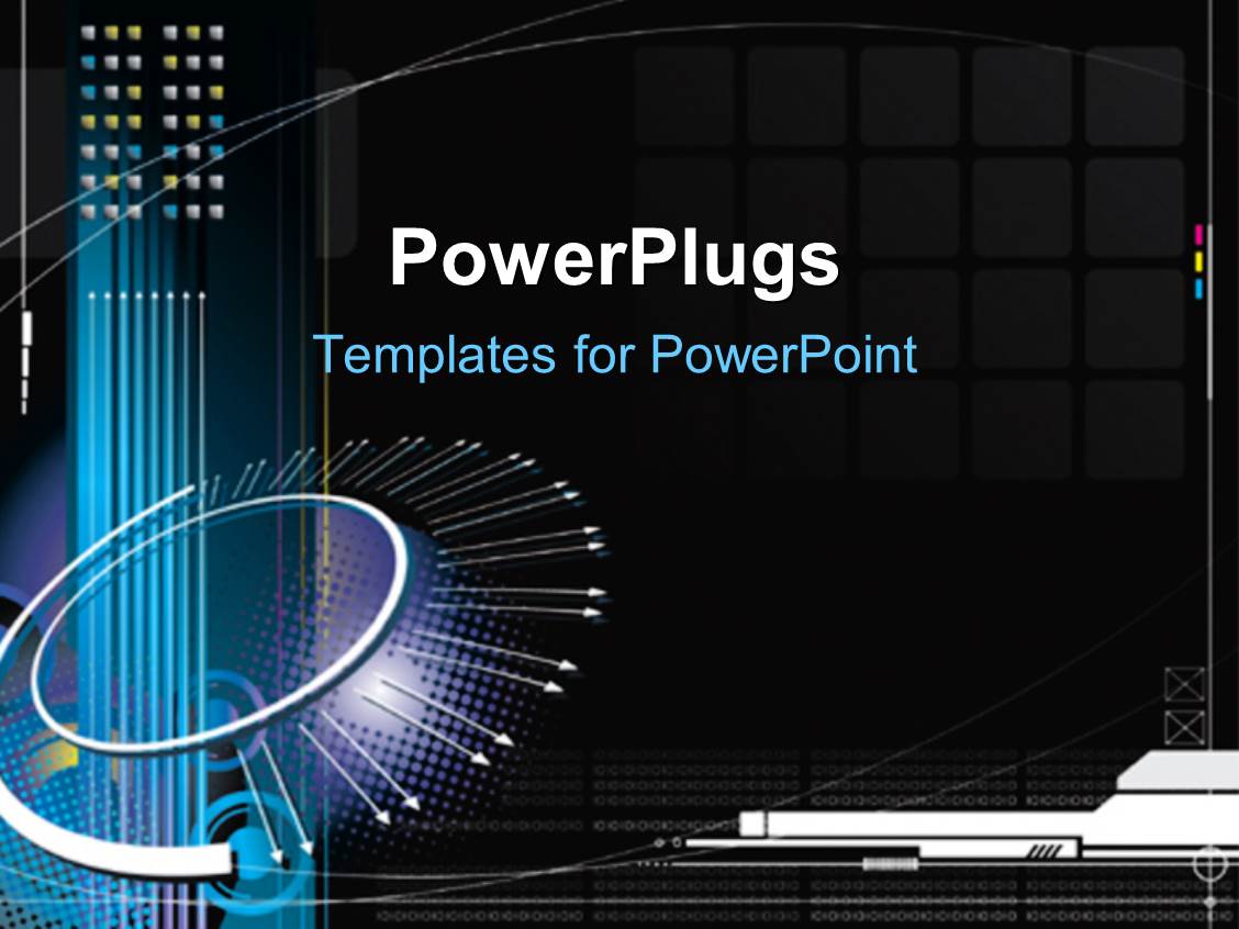 powerpoint template high tech infinity concept with black tech template