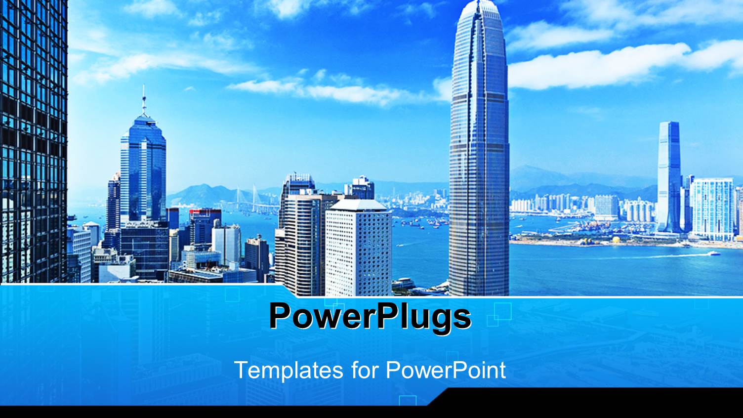 Powerpoint Template Landscape View Of Mega City With Skyscrapers 16513 Hong Kong Powerpoint Template