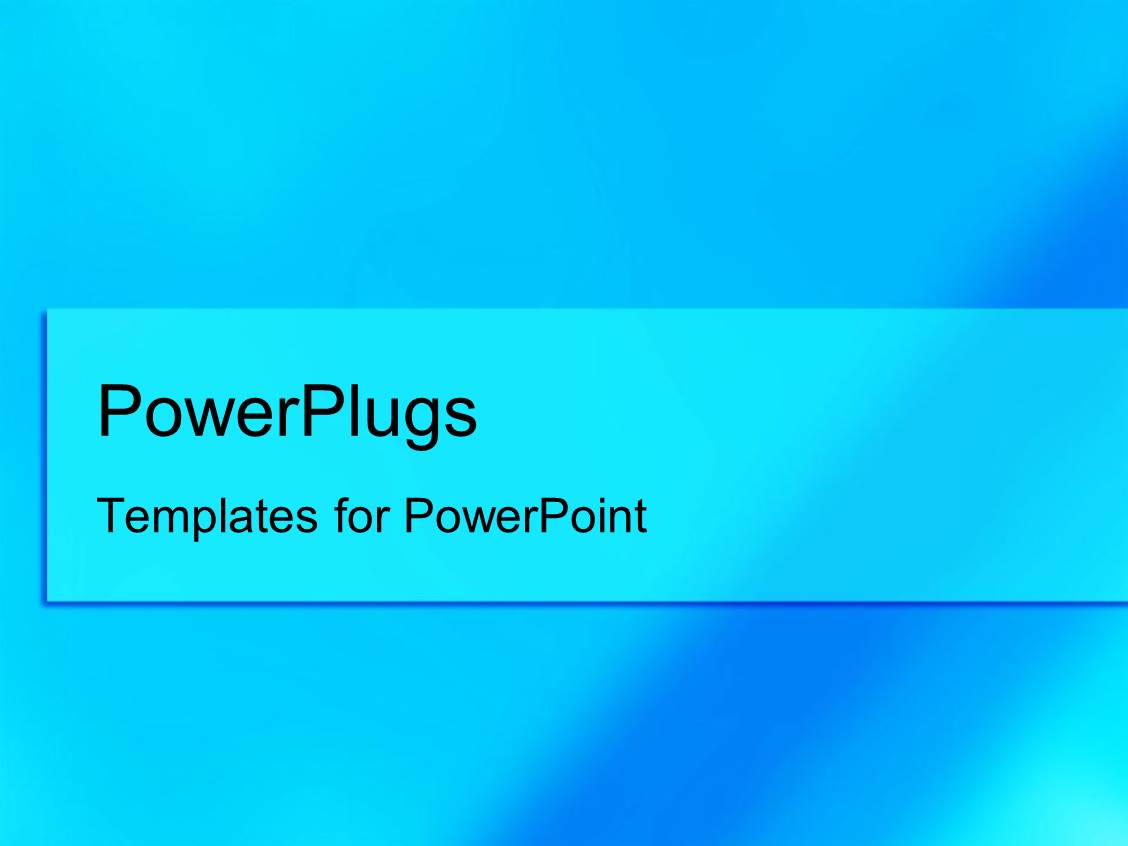 PowerPoint Template simple bold gradient blue background with darker