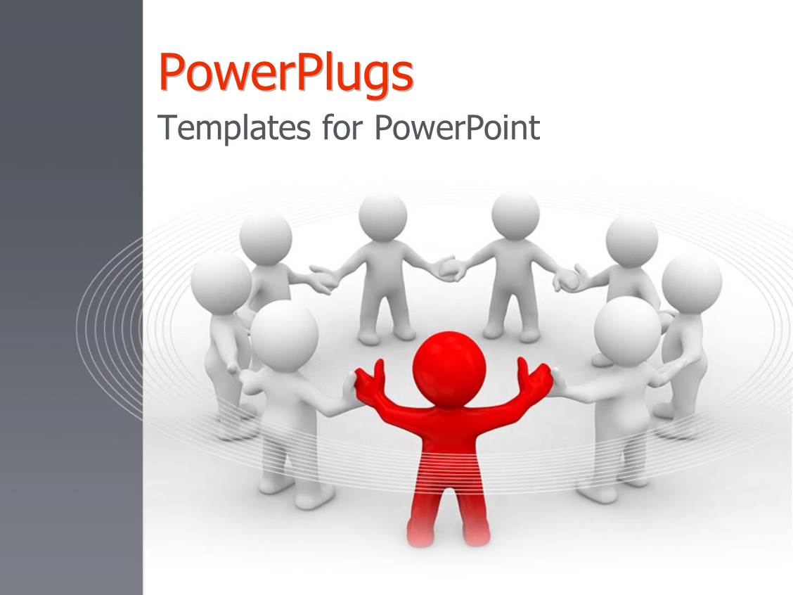 Powerpoint Template A Singled Out Person As A Metaphor For Leader Of The Team With Ideas On A Leadership Presentation Template