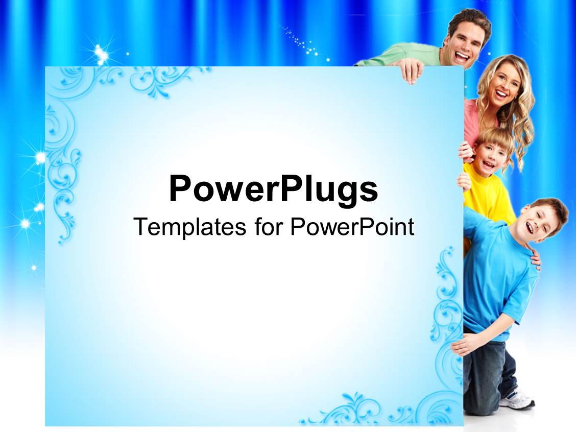 Powerpoint Template Smiling Family Of Four Two Sons And Parents Father And Mother 15679 Powerpoint Templates Family