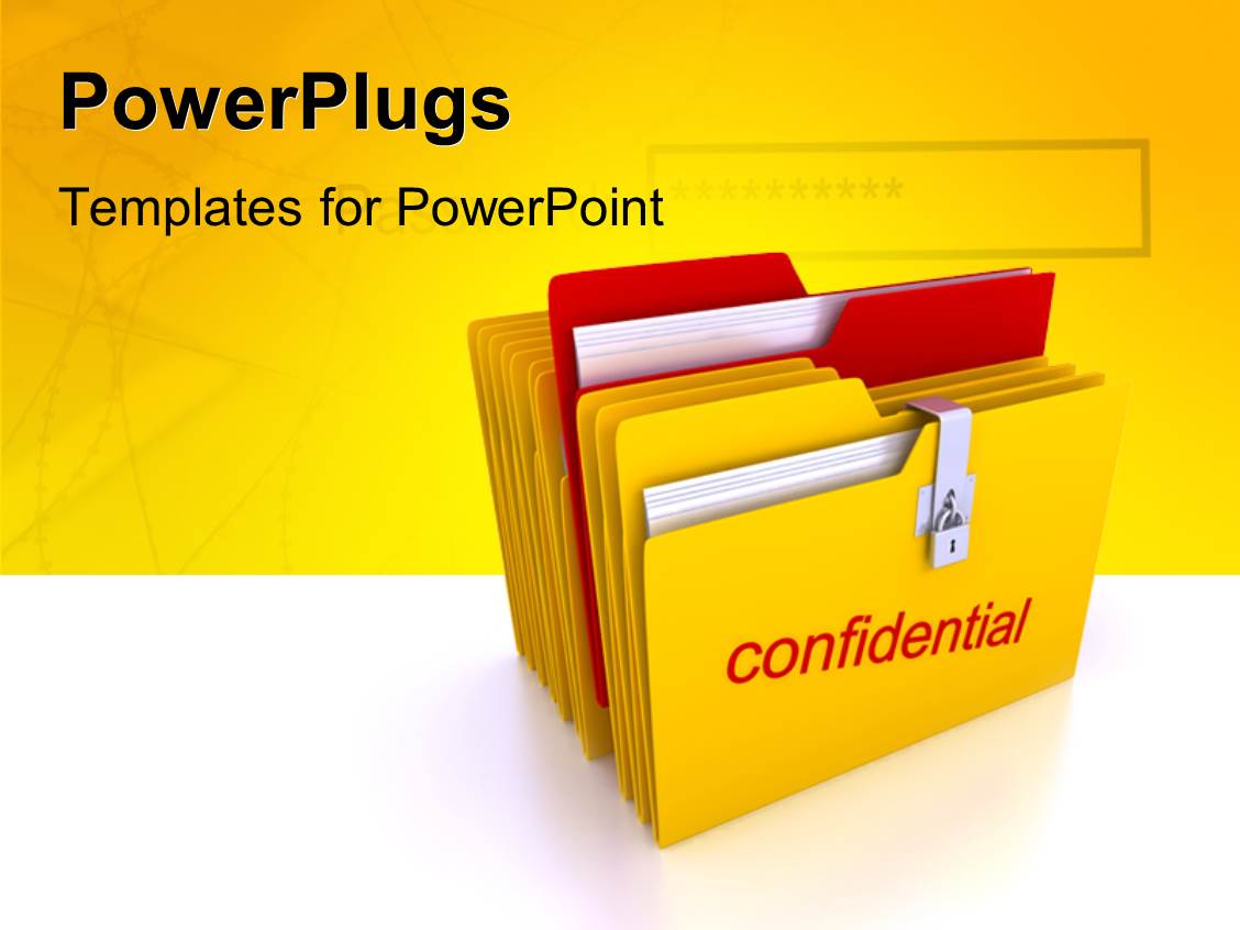 Powerpoint Template A Stack Of Yellow Colored Files With Some Documents In It 8117 Fil A Powerpoint Template
