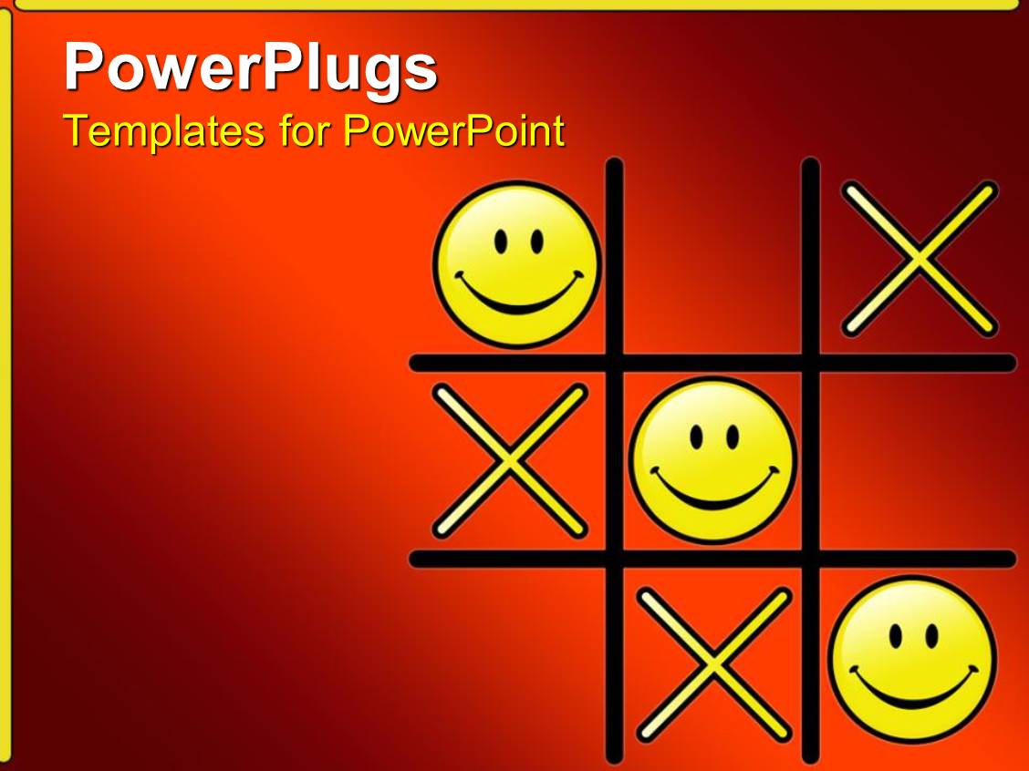 Powerpoint Template Tic Tac Toe Game With Winning Smiley Face Os 13317 Tic Tac Toe Template Powerpoint
