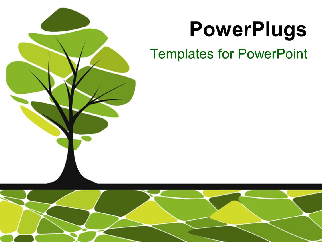 Powerpoint Template Vector Card Design With Stylized Trees 14903 Powerplugs Templates For Powerpoint