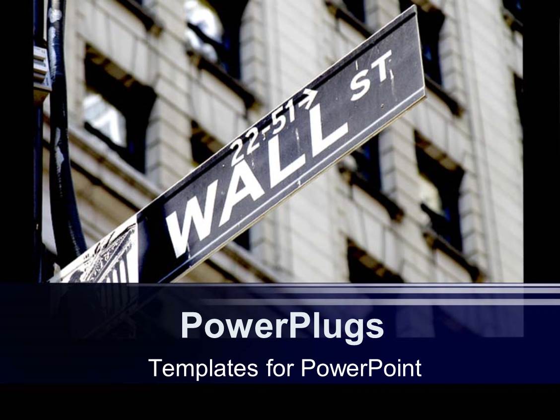 powerpoint template: wall street economics on stock market in a powerpoint template: wall street economics on stock market in a, Presentation templates