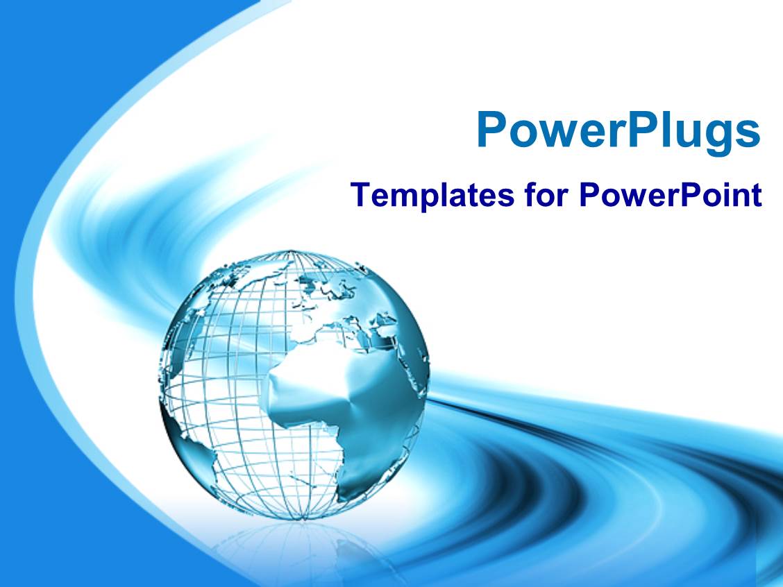 Powerpoint Template White And Light Blue 3d Representation Of The Globe On Abstract Light Blue Globe Powerpoint Template
