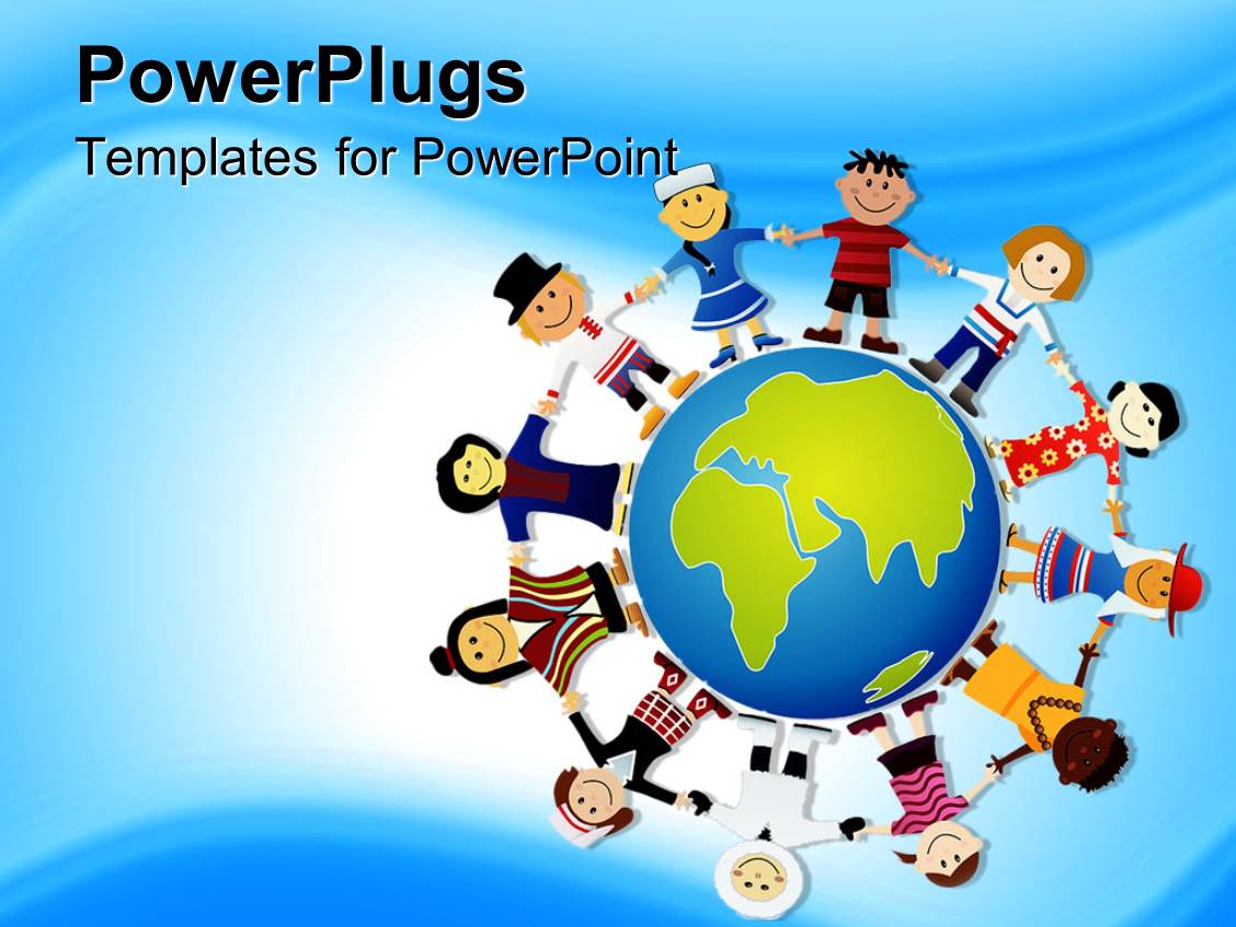 powerpoint template world peace depiction different world powerpoint template